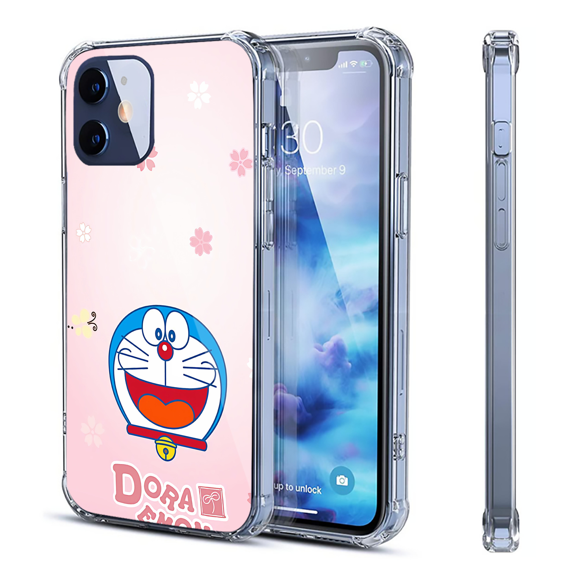 （画像用） ドラえもん Doraemon 【iPhone 12シリーズ対応】透明スマホケース（クリアソフトケース）